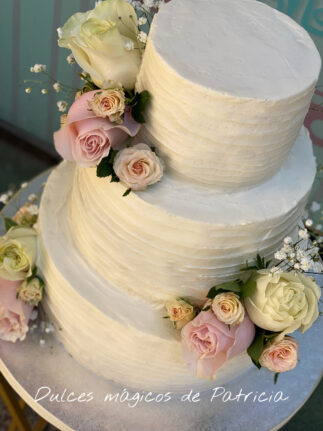 Tarta decorada fondant personalizada boda madrid