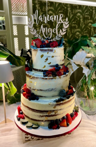 tarta boda naked cake frutos rojos