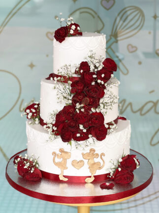 Tarta de boda Rosas rojas