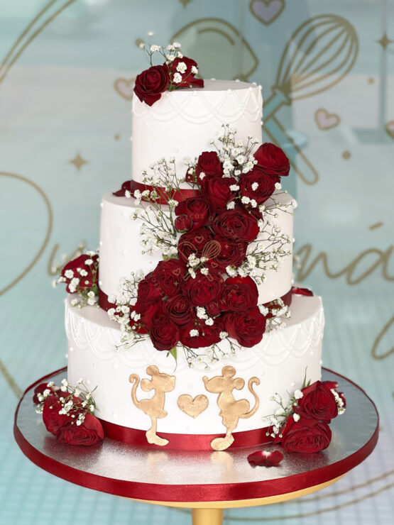Tarta de boda Rosas rojas