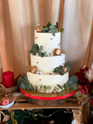 Tarta decorada fondant personalizada boda madrid