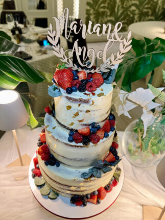 tarta boda naked cake frutos rojos