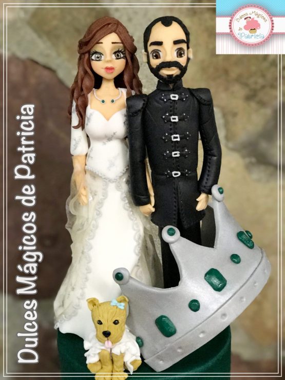 figuras tarta boda medieval