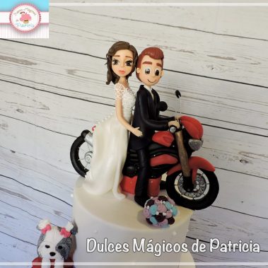 figuras tarta boda moto