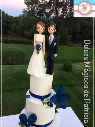 tarta boda figuras novios