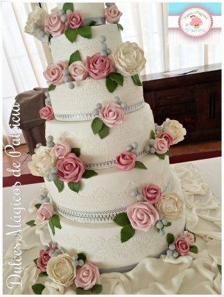 tarta boda floral pisos madrid