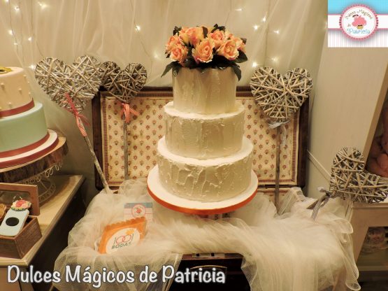 tarta boda flores rústica