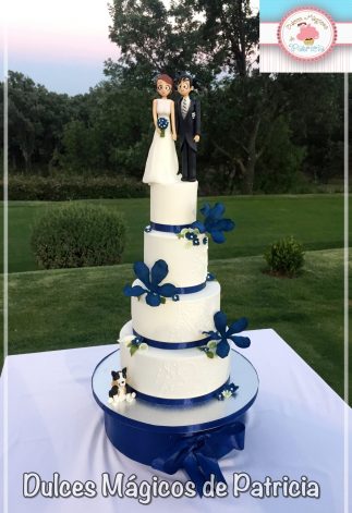 tarta boda madrid azul goku