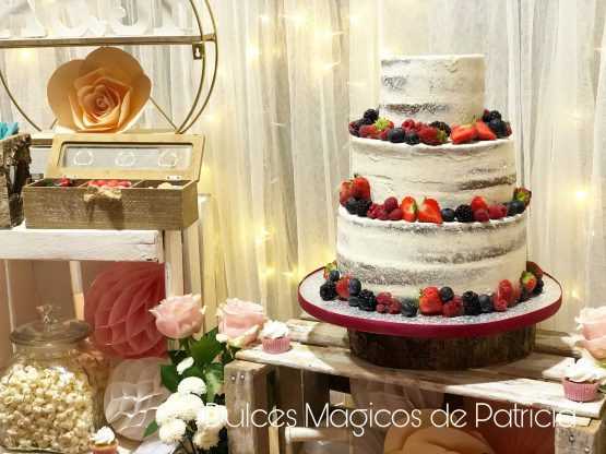 tarta boda madrid naked cake elegante