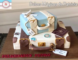 tarta boda maletas