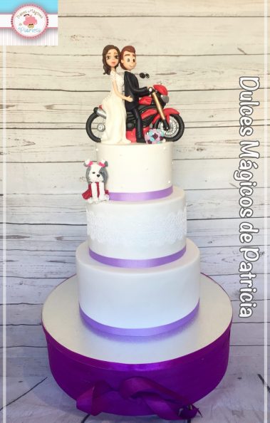 tarta boda motera