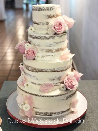 tarta boda naked cake flores alcalá