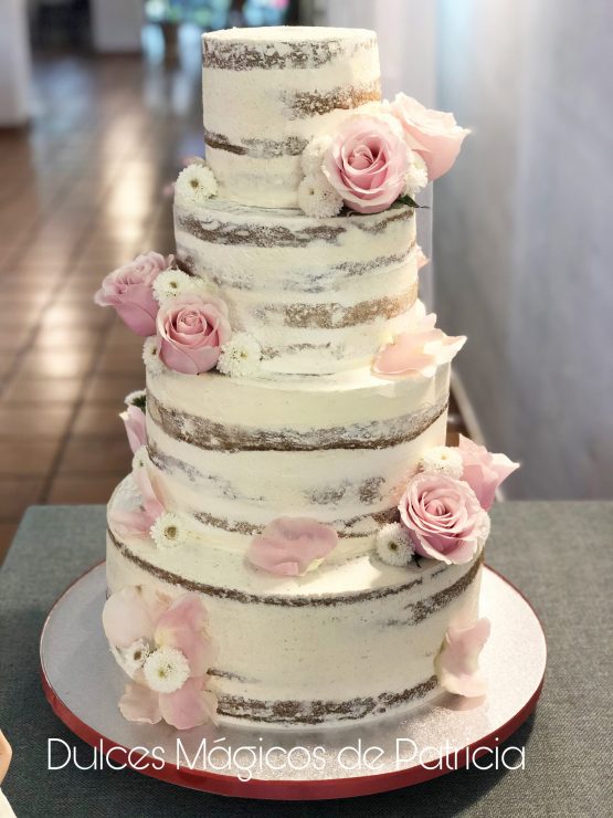 tarta boda naked cake flores alcalá