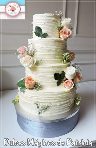 tarta boda rústica crema madrid