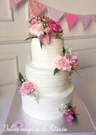 tarta boda rústica madrid flores alcalá