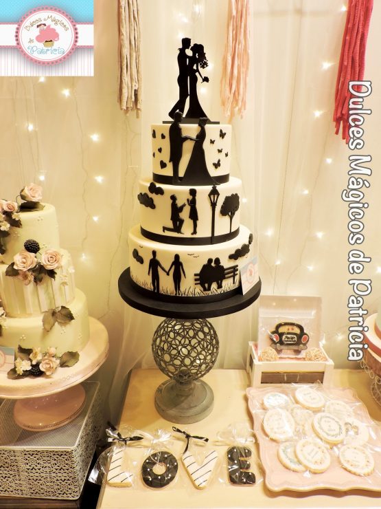 tarta boda siluetas madrid