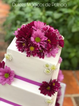 tarta cuadrada lila morado alcalá