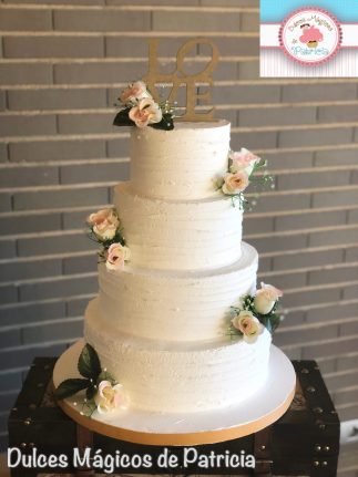 tarta love boda rústica flores alcalá