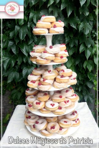 torre donuts tarta boda