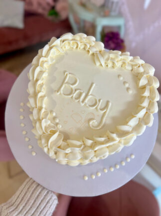 tarta corazón bebé