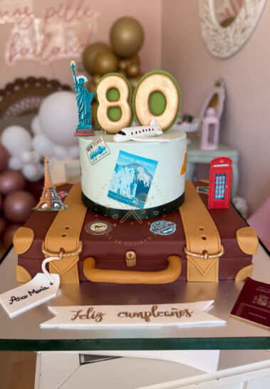 Tarta viajera 80 años