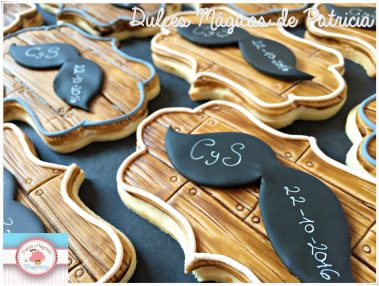 galletas boda bigote madera madrid