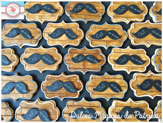 galletas boda madera novio