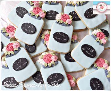 galletas boda tarro flores novios madrid