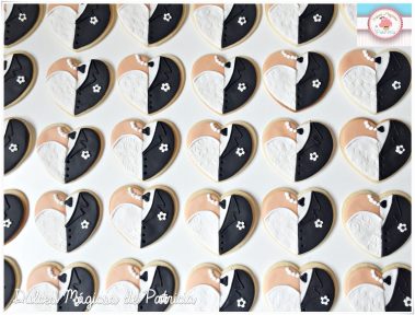 galletas corazones negro blanco corazones alcalá