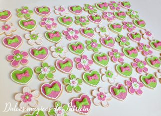 galletas flores corazones boda