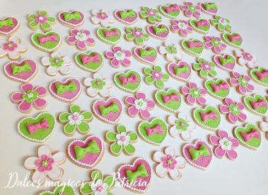 galletas flores corazones boda