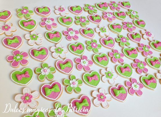 galletas flores corazones boda