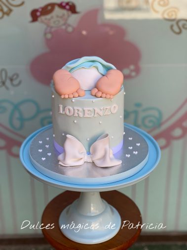 tarta baby shower bautizo pies bebé alcalá