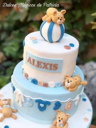 tarta bautizo ositos azul alcalá madrid