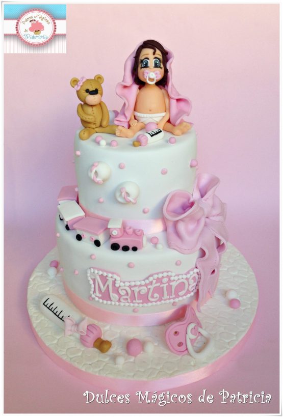 tarta bautizo rosa madrid