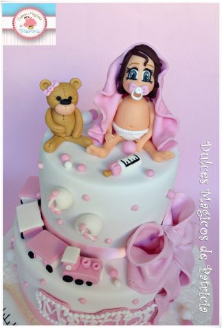 tarta bebé bautizo rosa alcalá madrid