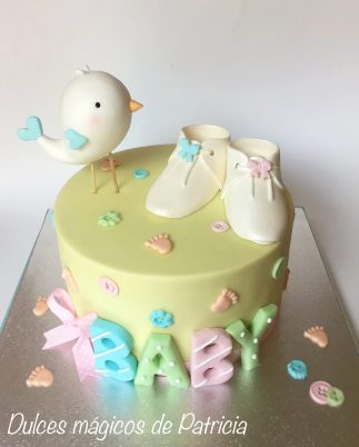 tarta bebé pajarito