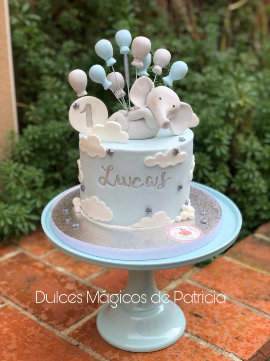 tarta elefante bebé bautizo