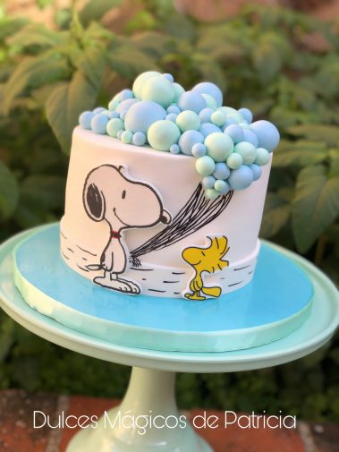 tarta snoppy globos madrid