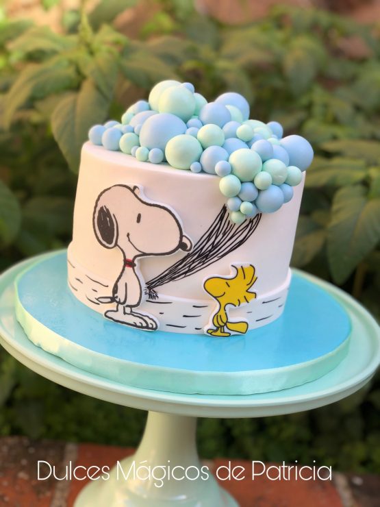 tarta snoppy globos madrid