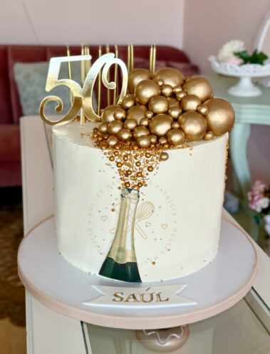 tarta-botella-champan-oro