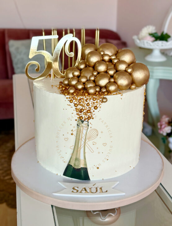 tarta-botella-champan-oro