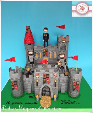 tarta comunión castillo medieval