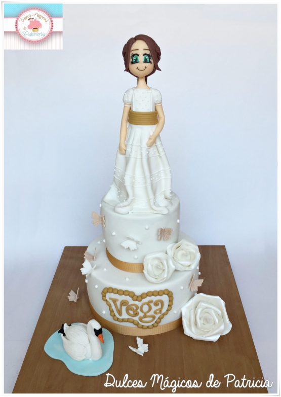 tarta comunión cisne