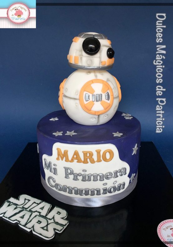 tarta comunión star wars bb8