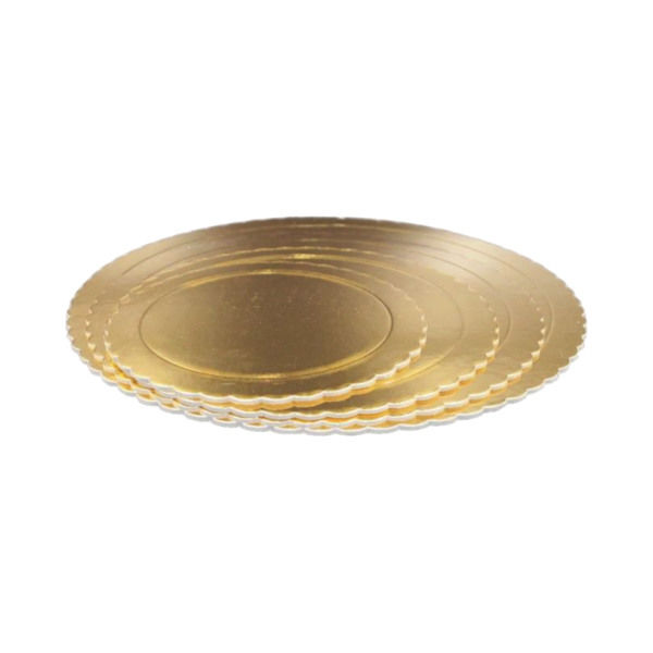 base redonda 3mm bordes ondulados oro