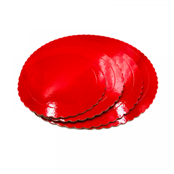 base redonda 3mm bordes ondulados rojo