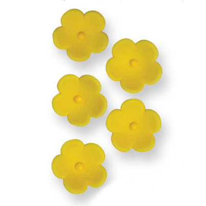 decoraciones azúcar pme flores amarillas