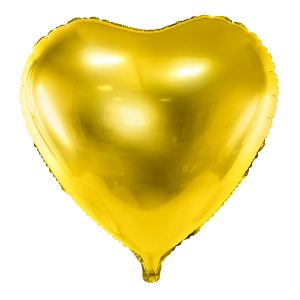 globo foil corazón dorado oro helio
