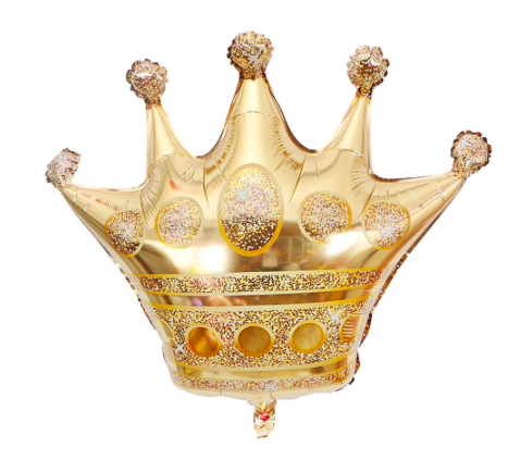 globo foil corona dorado